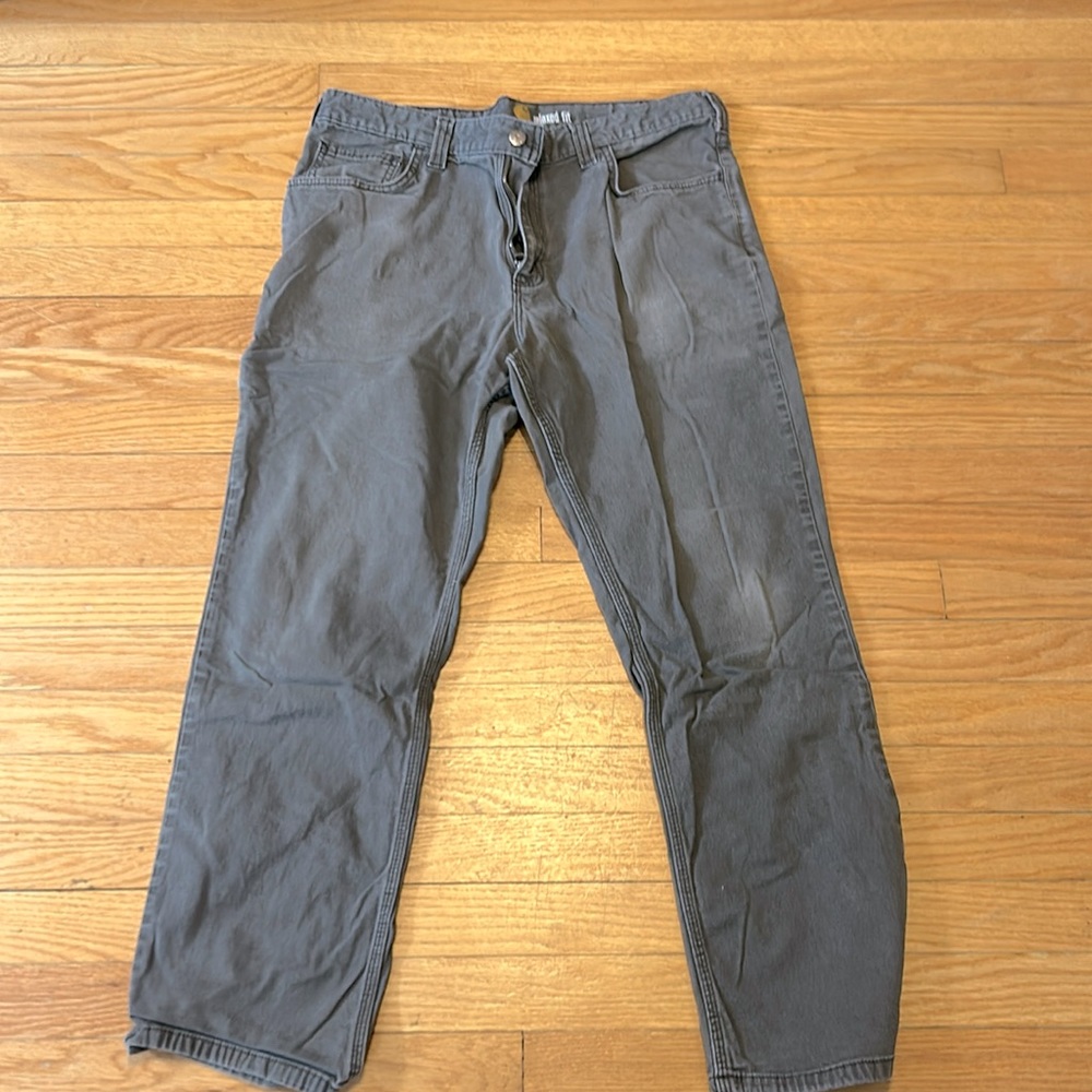 Men’s Carhartt Work Pants. Grey. Size 34x30.